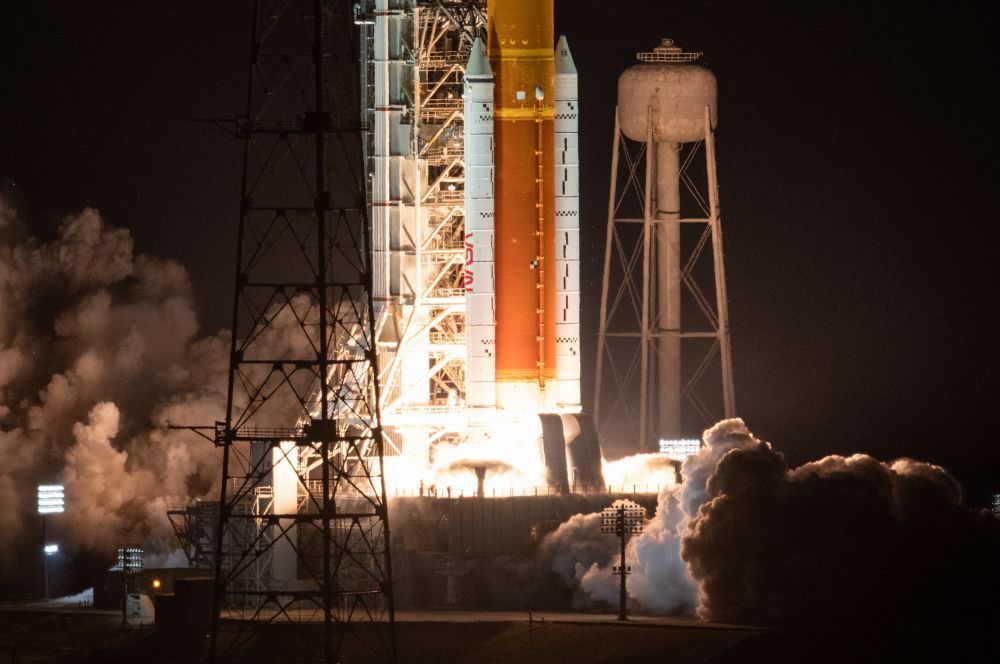 Prueba de vuelo del cohete SLS