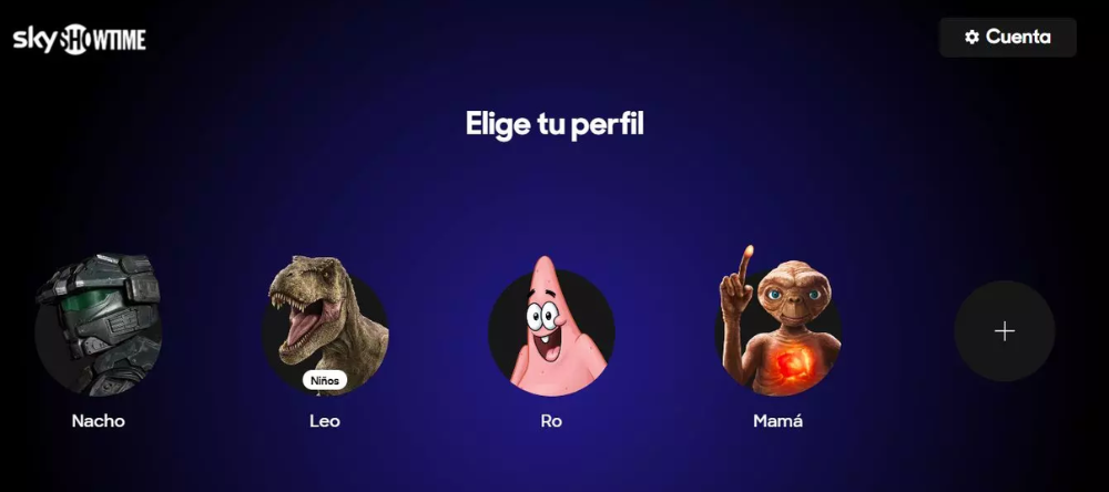 cuenta de avatar de perfil de skyshowtime