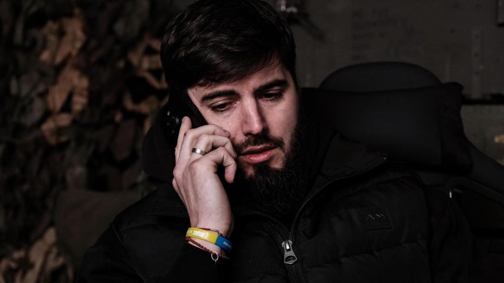 El comandante Aquiles, Yuriy Fedorenko, durante la entrevista con EL ESPAÑOL.