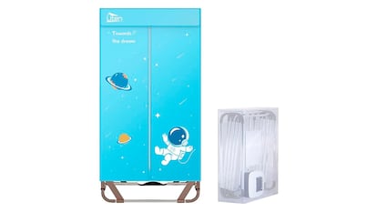 Secadora eléctrica sobre fondo blanco.