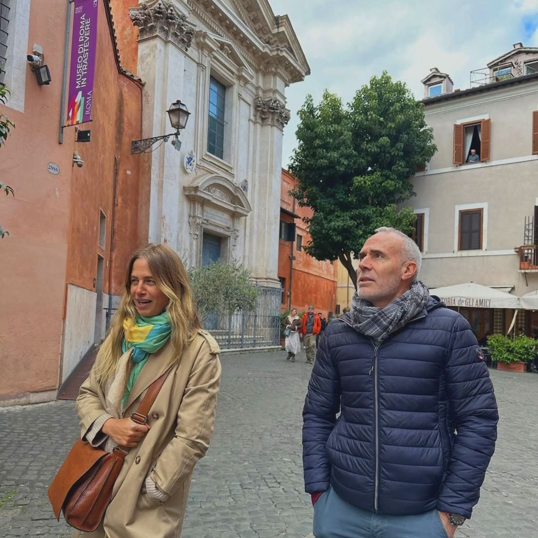 Martina Klein y Alex Corretja en Trastevere, Roma
