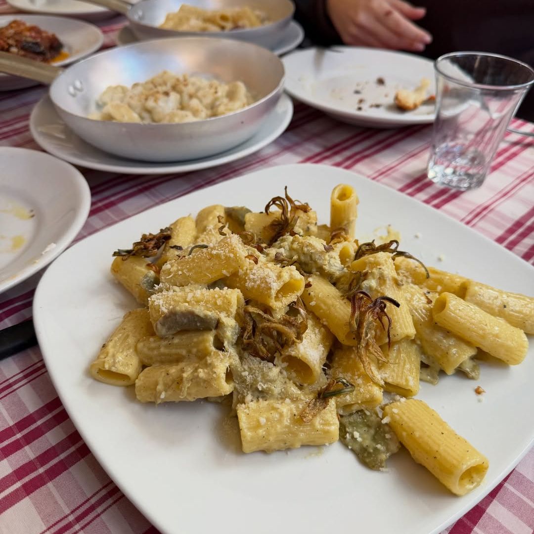 Gastronomía italiana, pasta, Roma.