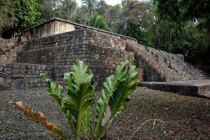 Ruinas de la ciudad maya amurallada de Aguateca.