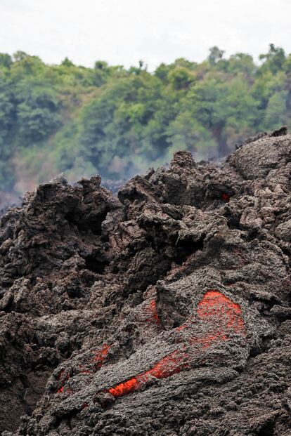Lava del volcán Pacaya.
