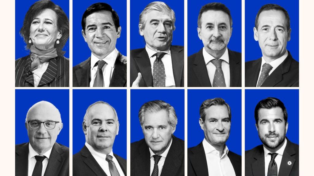 Ana Botín, Carlos Torres, Francisco Reynés, Josu Jon Imaz, Gonzalo Gortázar, Josep Oliu, Mario Ruiz-Tagle, José Manuel Entrecanales, Jaume Miquel y Enrique Riquelme.
