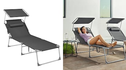 Amazon ofrece Hogar y Jardín: Tumbona de Jardín con Respaldo Reclinable.