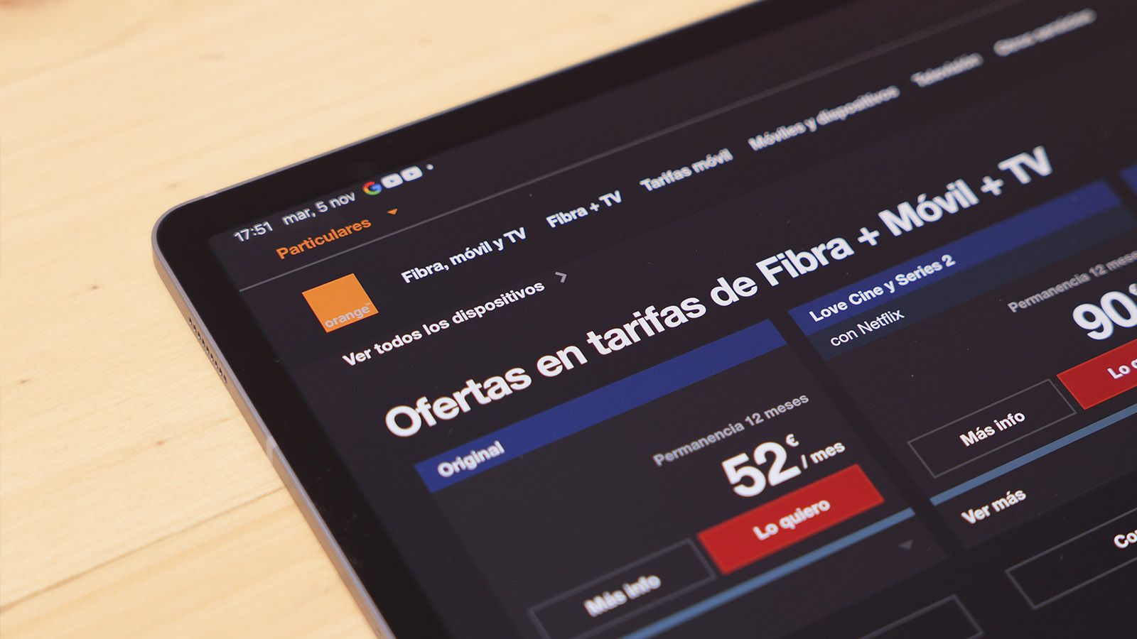 Las tarifas de fibra y móvil de Orange TV