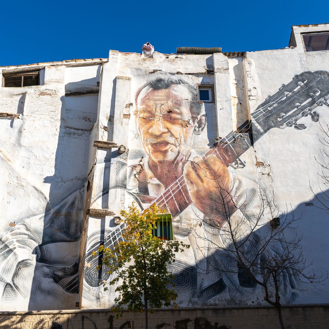 Mural de arte urbano en el centro de Tudela.