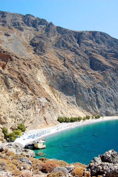Playa en la región sur de Creta.