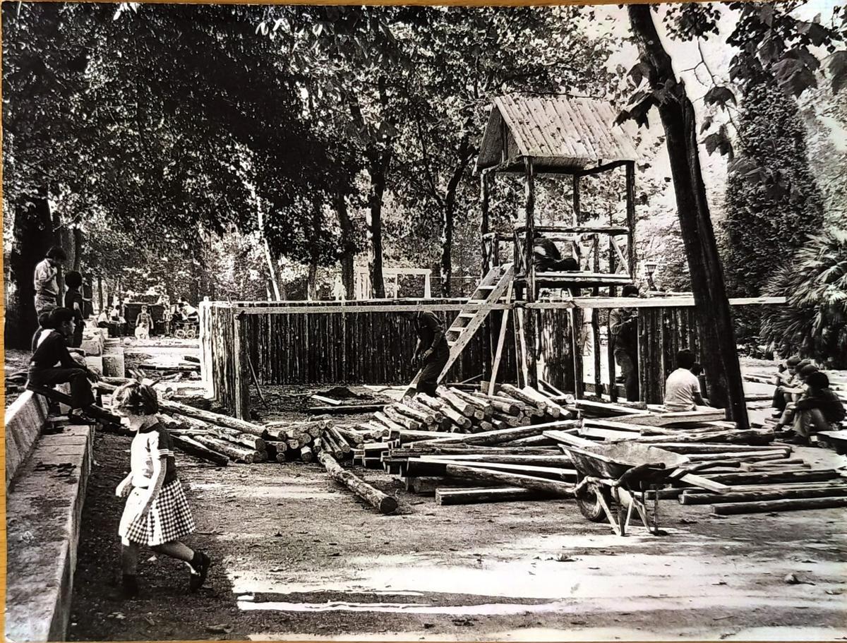 Fuerte infantil, que se encontraba en la zona de juegos del Paseo del Bombé.