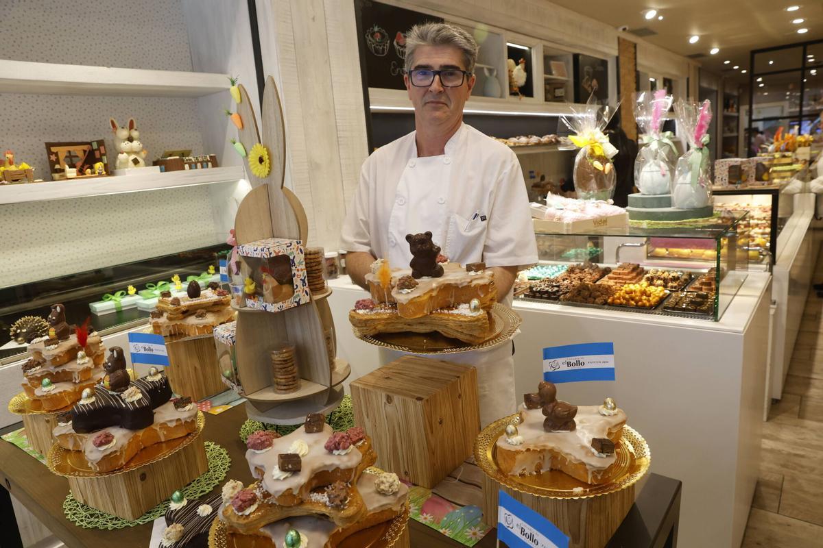 Avilés. reportaje en las confiterías sobre los bollos de Pascua Marta irá a La Colosal, Vidal y Grao en Sabugo antes de que la procesión pueda ser la primera