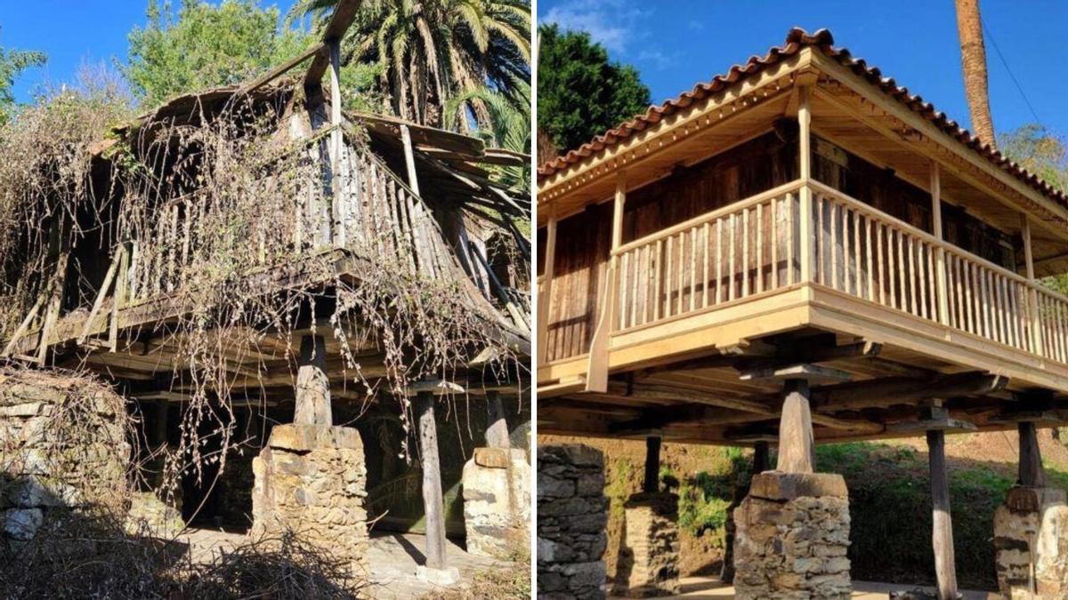 Hórreo del caserío de Prámaro