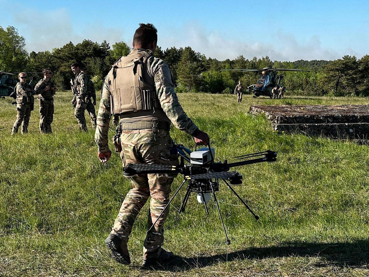 Uno de los drones de la marina francesa.