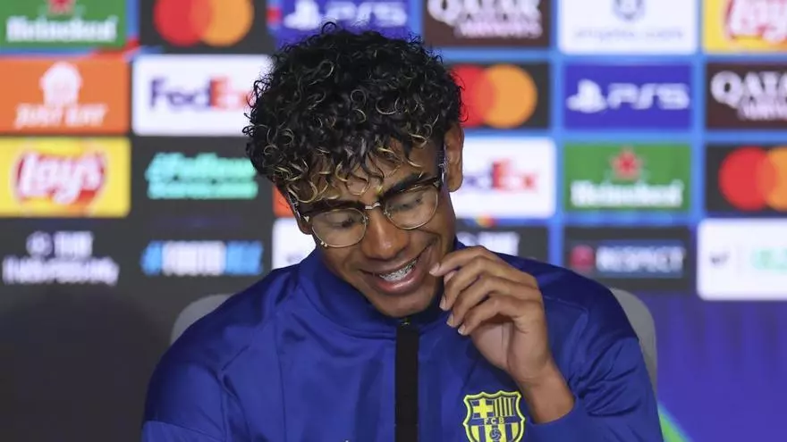 Lamina Yamal: "A ver si el Cholo me hace un favor y me pone el mano a mano con algún jugador"