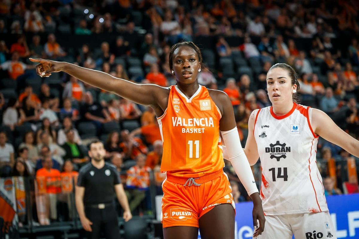 Awa Fam, en el partido de hoy ante Durán Maquinaria Ensino