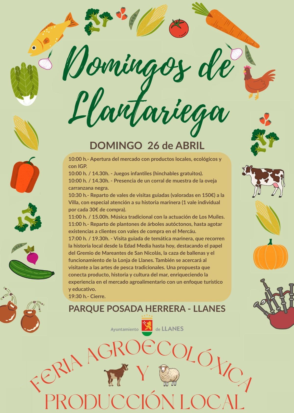 El cartel del primero de los "Domingos de Llantariega".