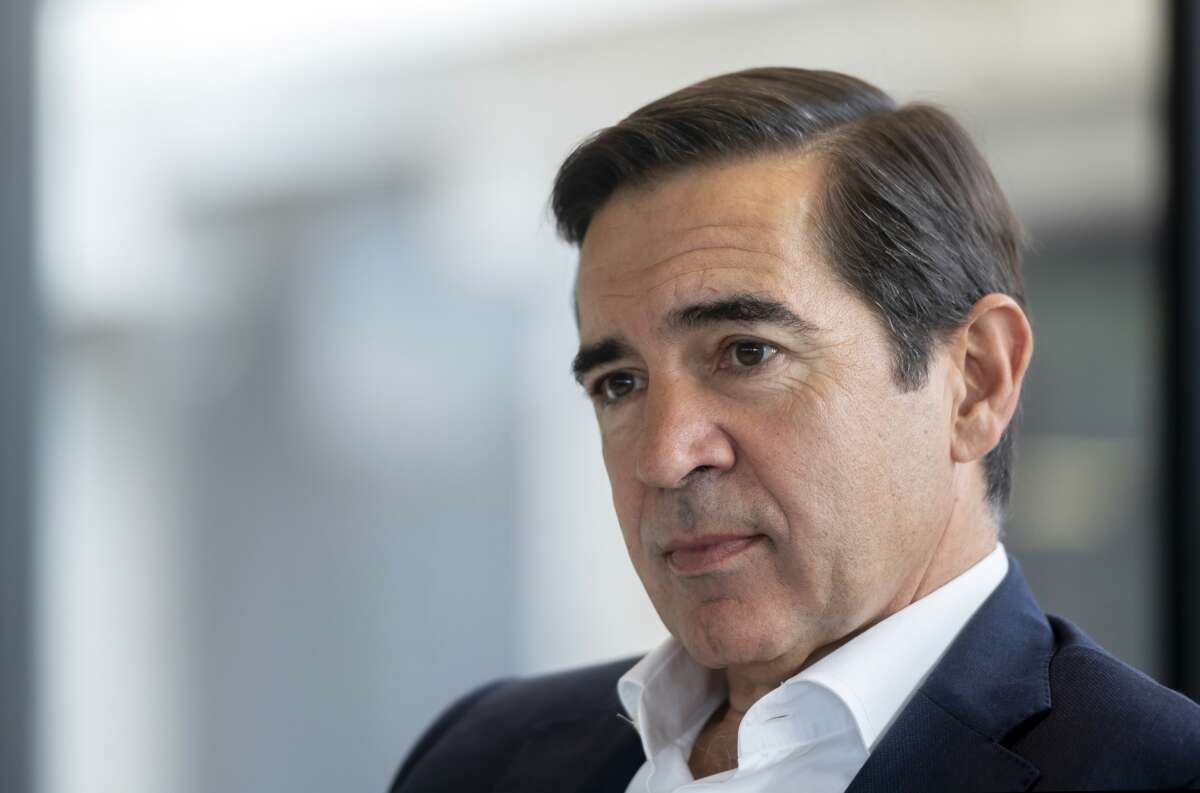 Archivo - El presidente del BBVA, Carlos Torres Vila, durante una entrevista para Europa Press, en el edificio 'La Vela', de la ciudad de BBVA, el 8 de octubre de 2025, en Madrid (España).