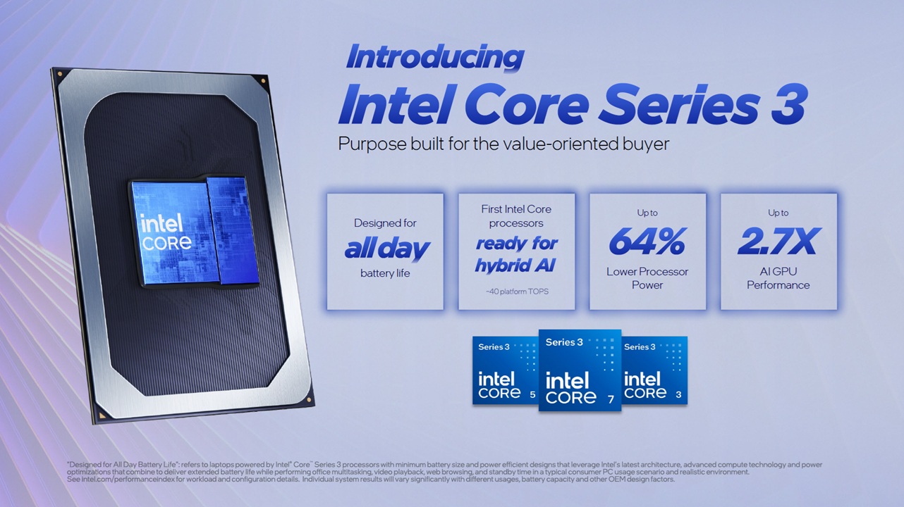 Procesadores clave Intel Core serie 3
