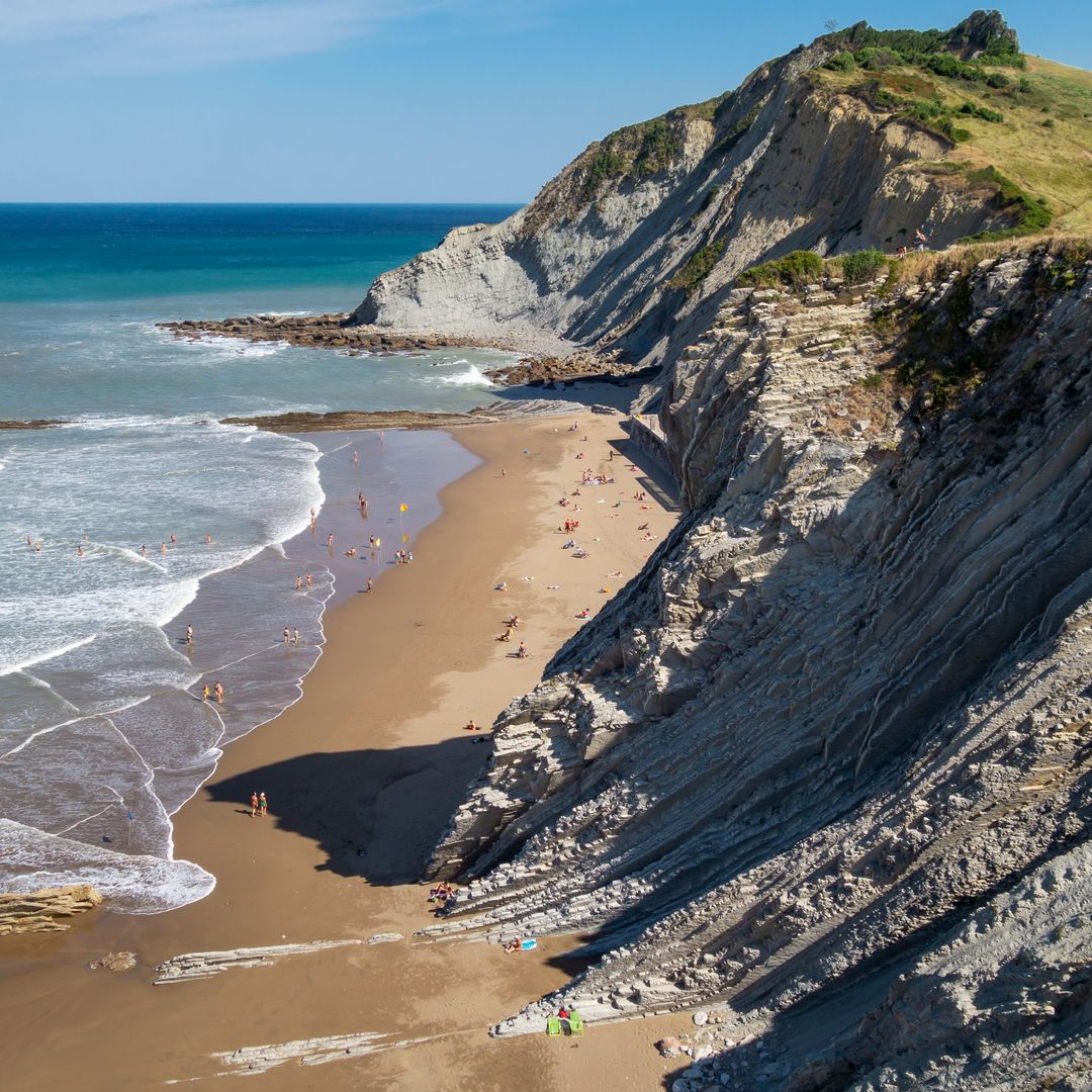 Playa de Itzurun Zumaia, Flysch Guipúzcoa, País Vasco