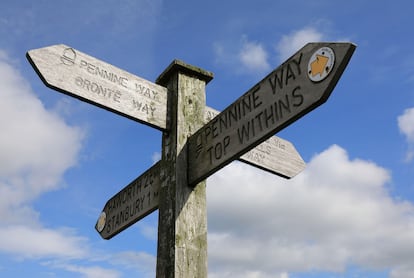 Senderos dedicados a las hermanas Brontë en Haworth.