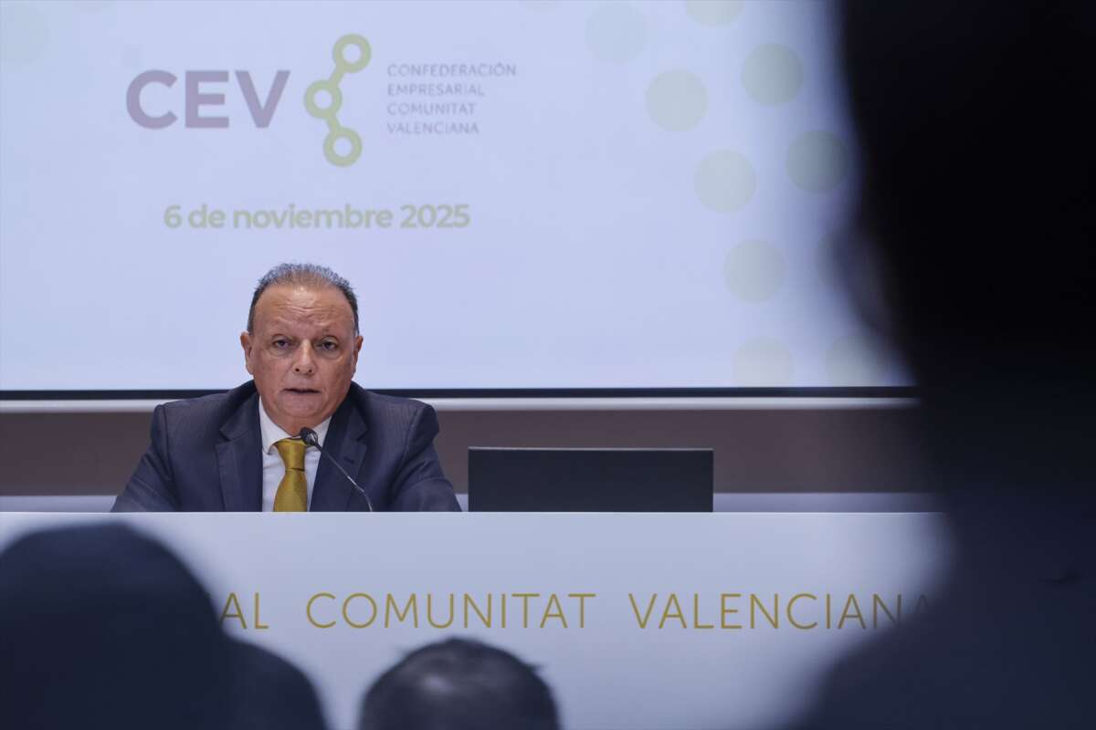 (Foto de archivo) El presidente saliente de la CEV, Salvador Navarro, durante la asamblea electoral de la CEV, el 6 de noviembre de 2025, en Valencia (España). La Asamblea Electoral elige al nuevo presidente de la CEV para los próximos cuatro años, así como a los presidentes de CEV Alicante, CEV Castellón y CEV Valencia. Rober Solsona / Europa Press 06/11/2025 Patronal.