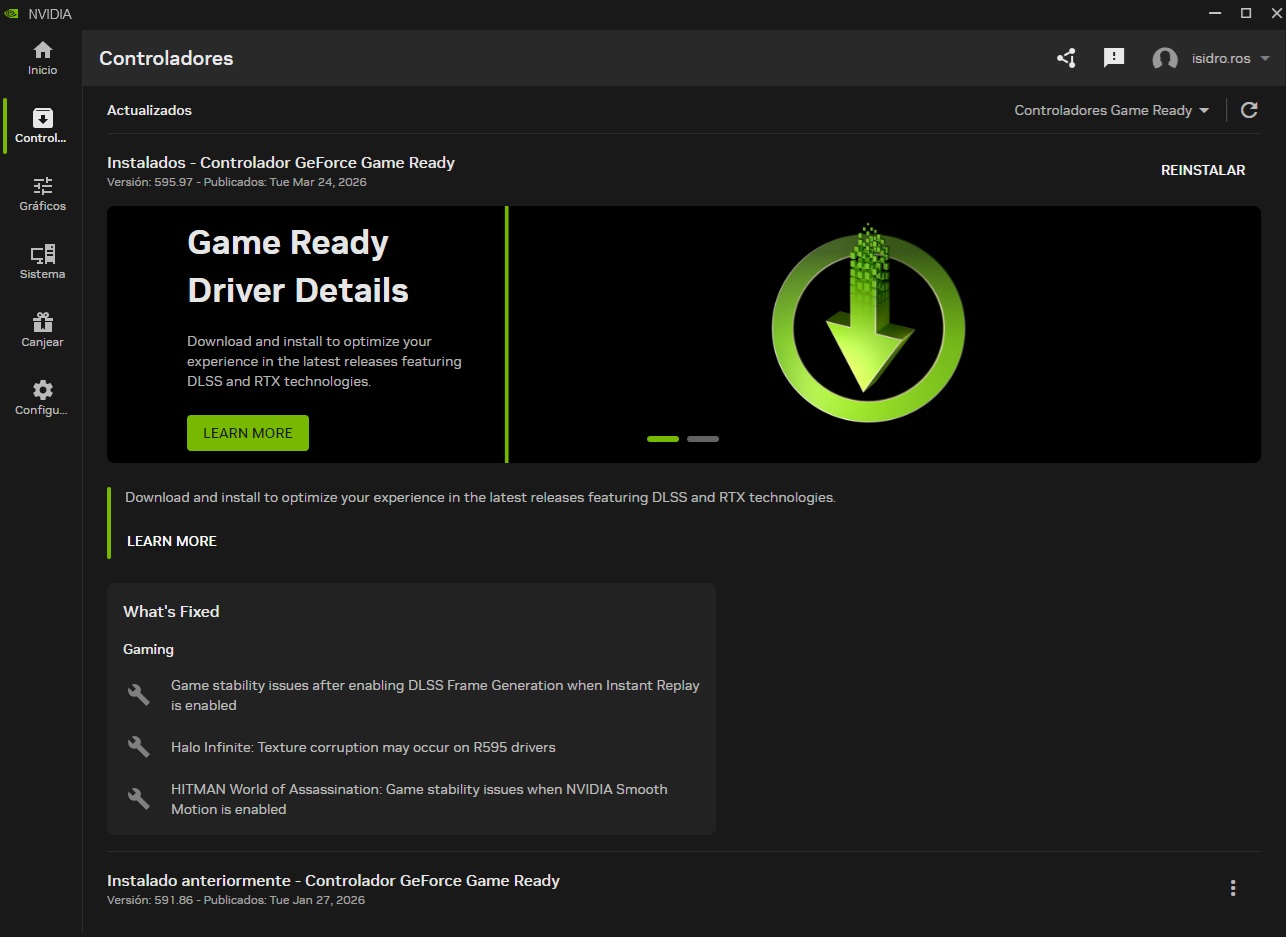 Actualizar controladores