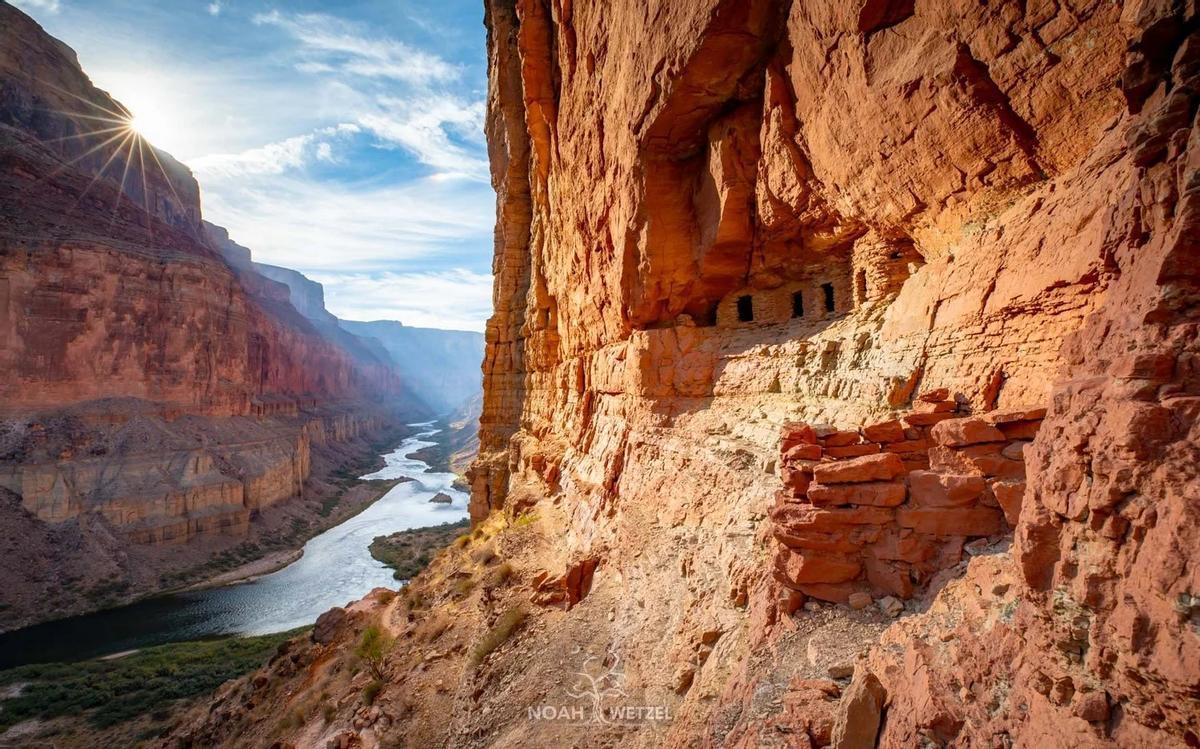 "Primera luz en Nankoweap": Nankoweap Barns en una de las vistas más espectaculares del río Colorado