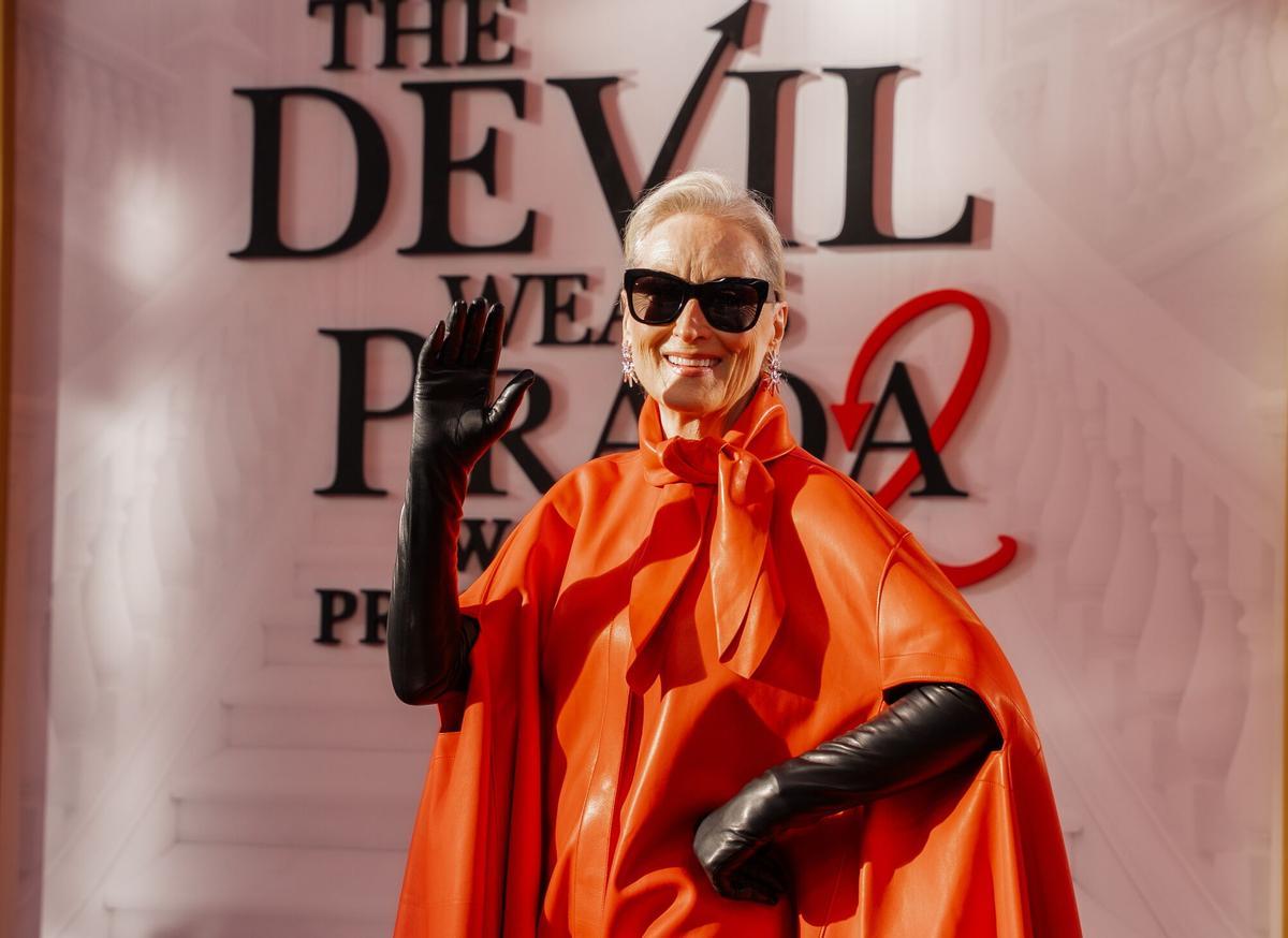 Nueva York (Estados Unidos), 21/04/2026.- La actriz estadounidense Meryl Streep llega al estreno mundial de la película de 20th Century Studios The Devil Wears Prada 2 en Nueva York, Nueva York (EE.UU.), hoy 20 de abril de 2026. (Nueva York) EFE/EPA/Olga Fedorova