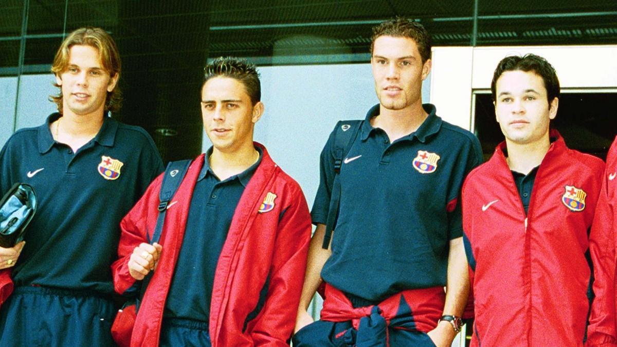 Iniesta fue junto a David Sánchez, Sergio García y Nano la gran promesa de La Masia en 2003
