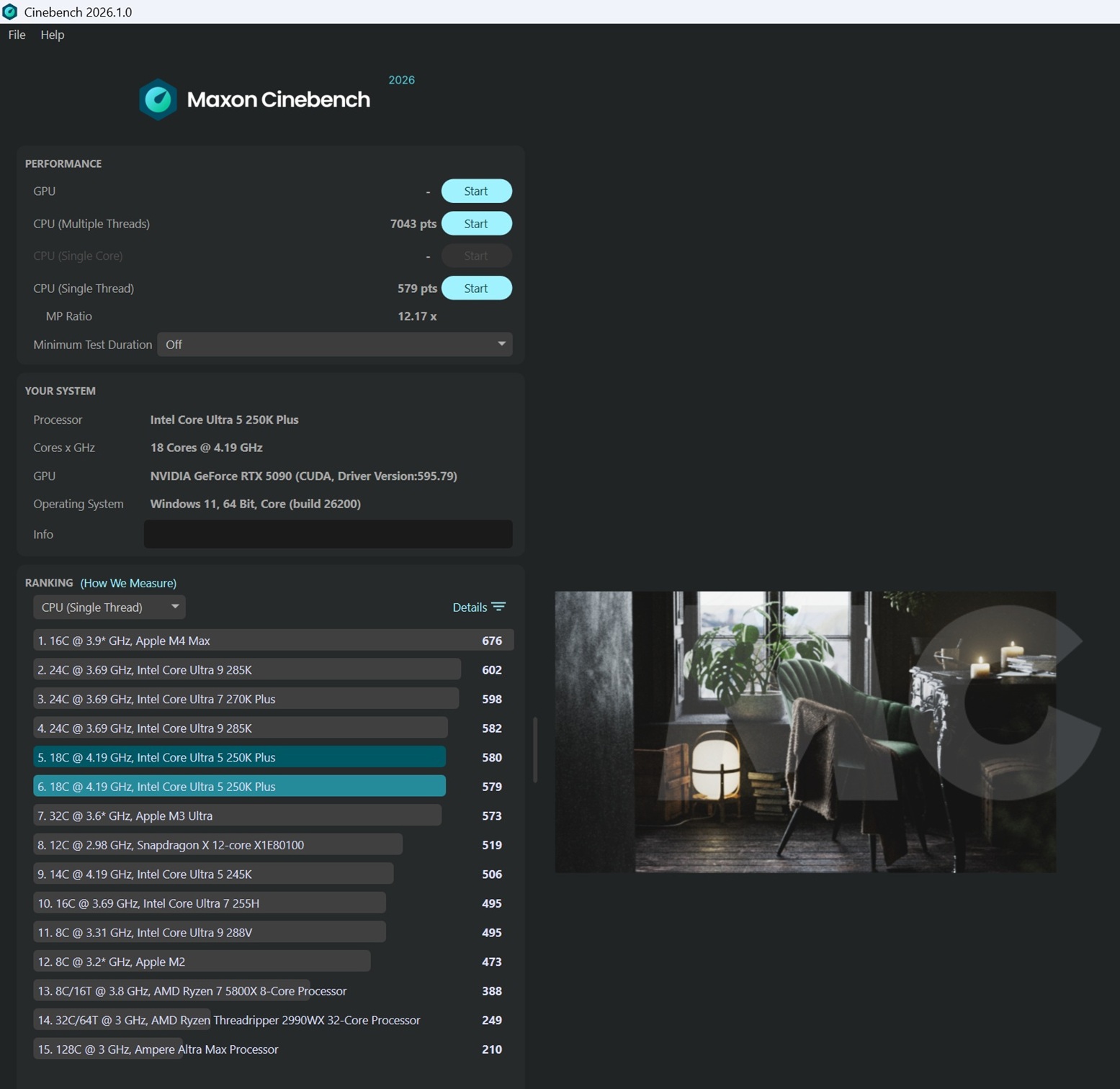 intel core ultra 5 250k plus cb26 16 gb ram