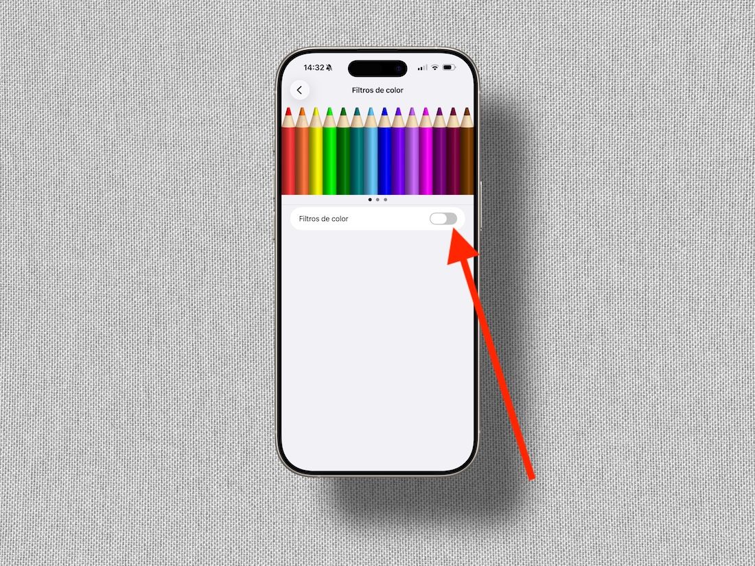 Escala de grises en iPhone