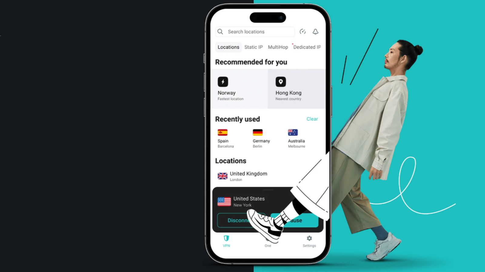 Surfshark VPN para diferentes países