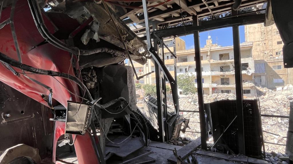Los restos del bombardeo.