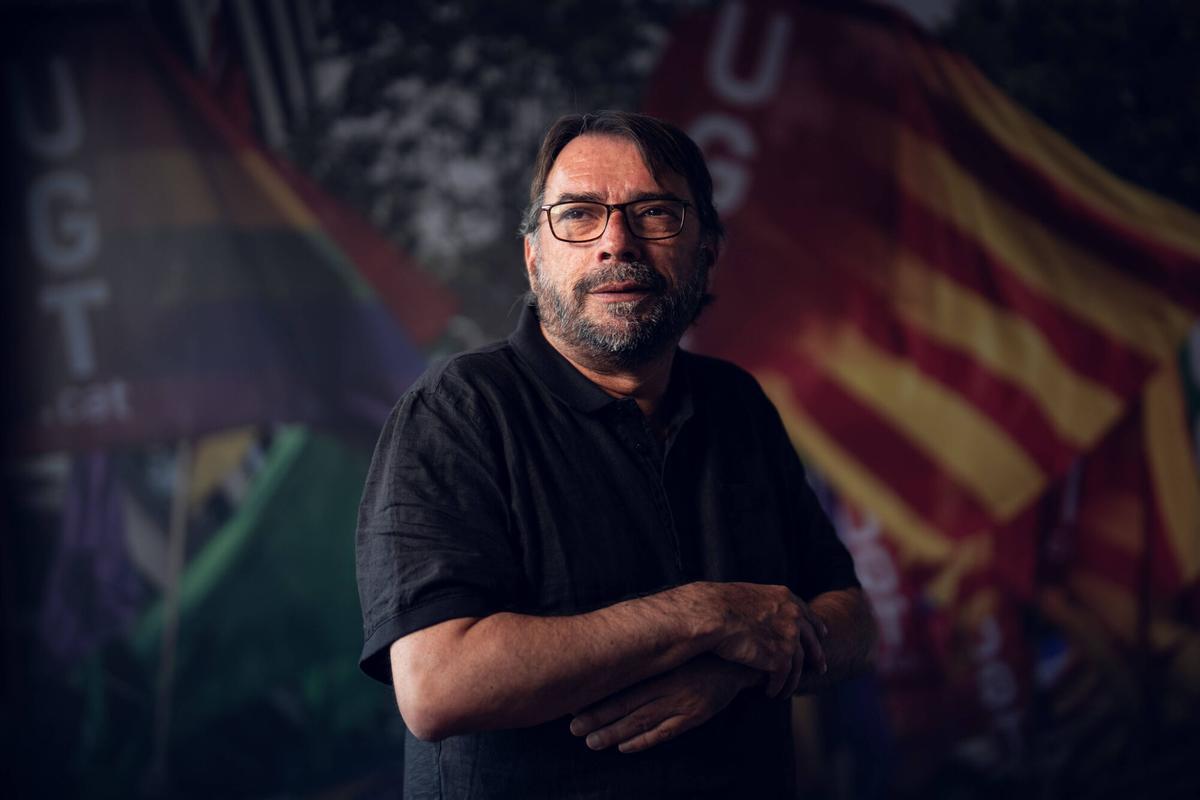 Breve entrevista a Camil Ros, secretario general de UGT Catalunya, durante una conversación sobre actualidad laboral y sindical. Foto: Zowy Voeten / El Periódico