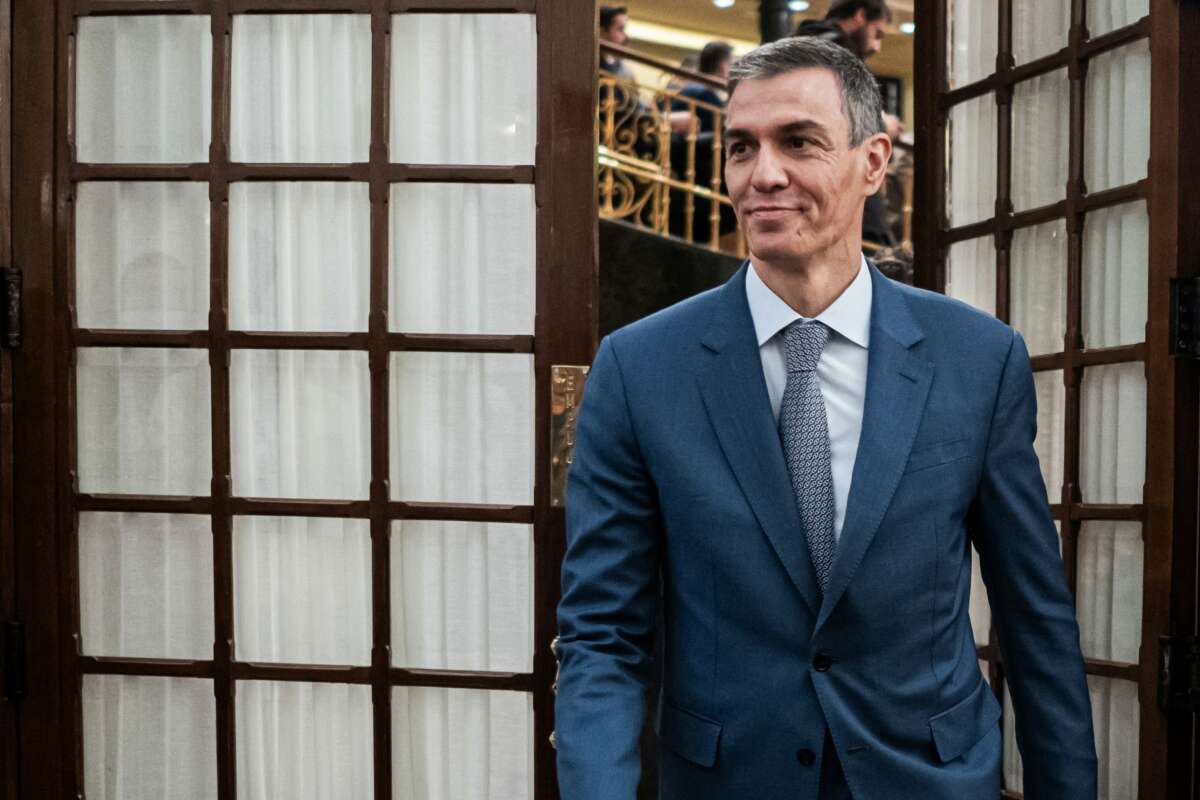 El presidente del Gobierno, Pedro Sánchez, durante un pleno del Congreso, el 29 de abril de 2026, en Madrid (España).