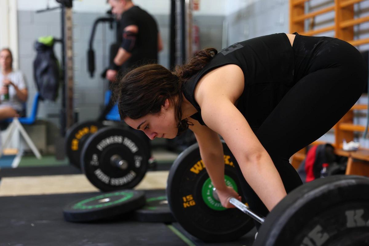Inés Conde, durante el entrenamiento.
