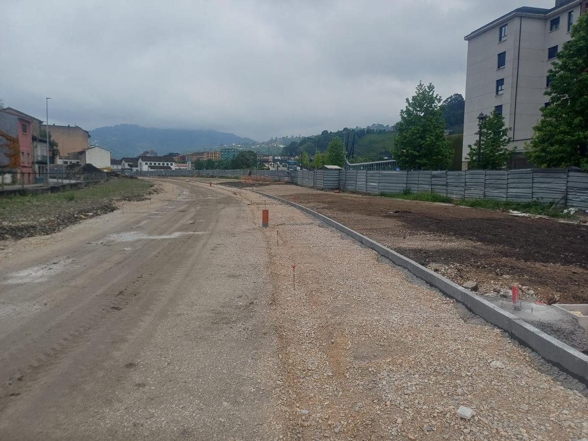 Obras de urbanización de los terrenos liberados por el soterramiento del ferrocarril de Langreo