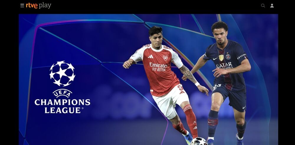 Liga de Campeones en RTVE Play