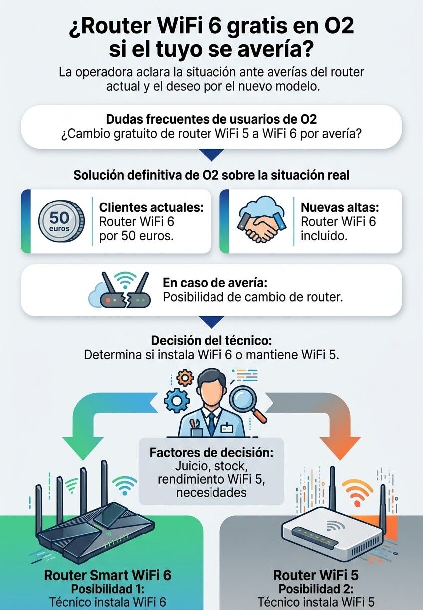 Infografía de instalación del enrutador O2 WiFi 6