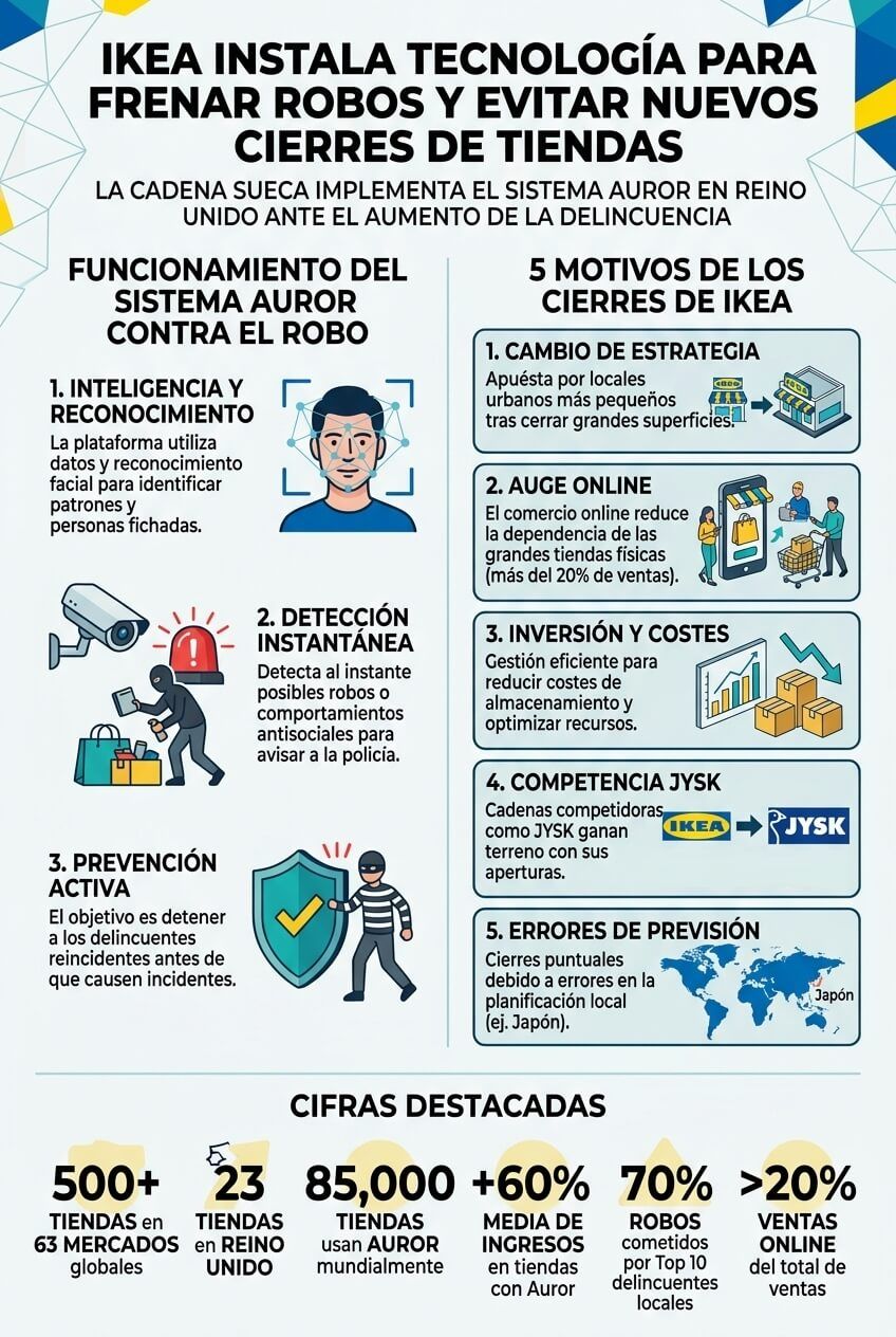 Infografía sobre novedades y situaciones de IKEA