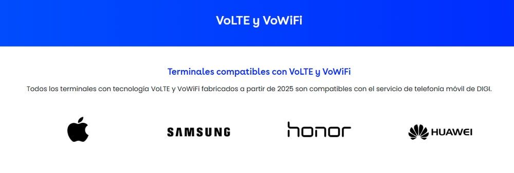 Terminal compatible con Digi VoLTE