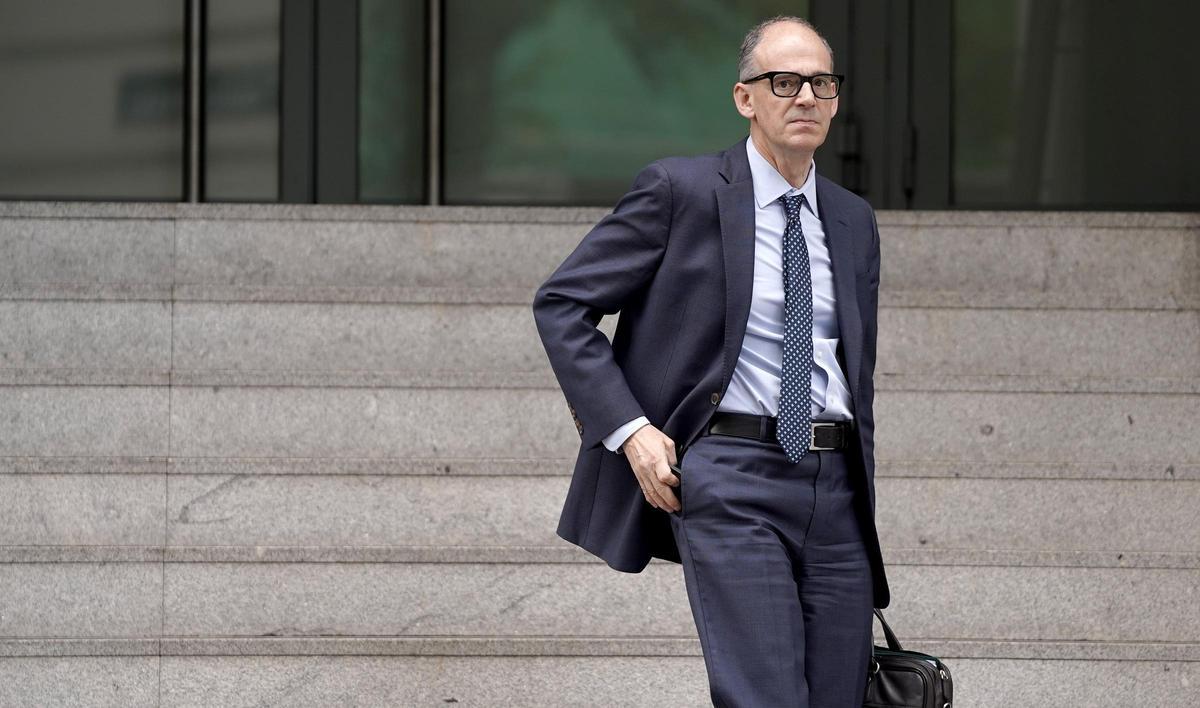 El inspector jefe Manuel Morocho, a la salida de la Audiencia Nacional.