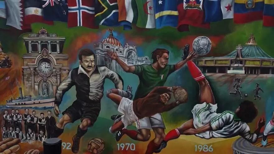 México inaugura el mural de fútbol más grande del mundo rumbo al Mundial 2026