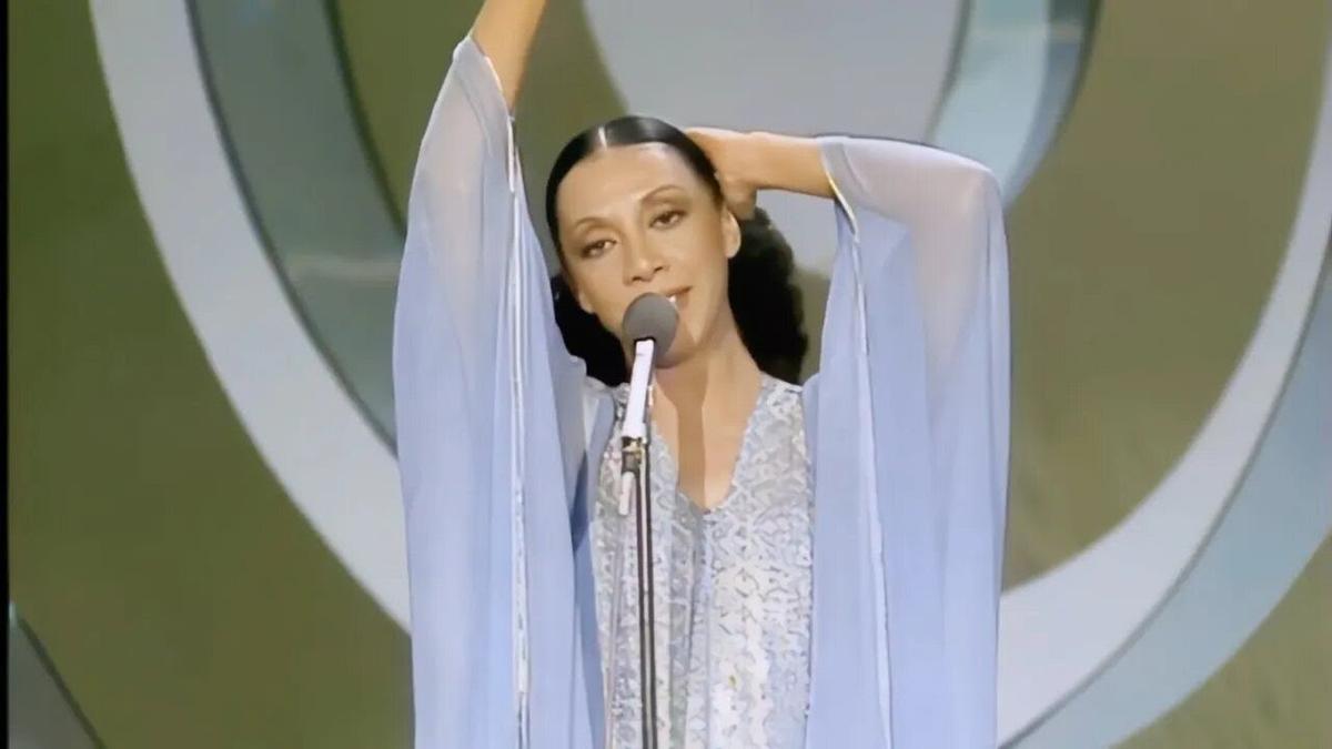 Betty Missiego, durante su actuación en Eurovisión 1979.