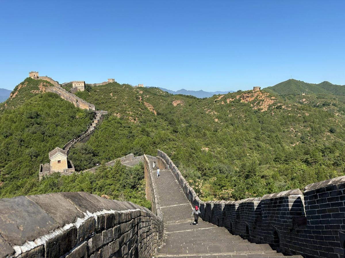 Uno de los tramos de la Muralla China.