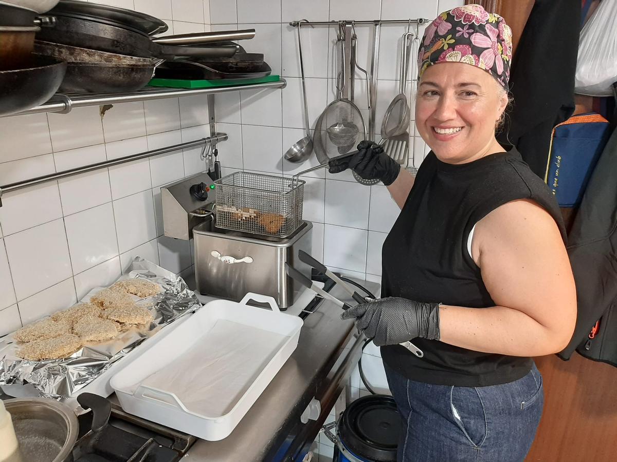Liliana Sánchez, en la cocina