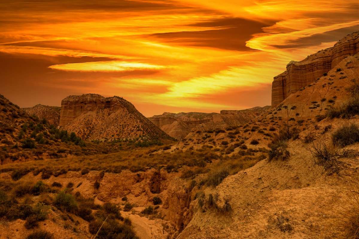 el desierto de Gorafe, las tierras baldías de Granada