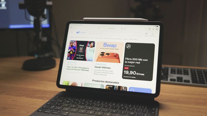 Tabletas en la web de Movistar