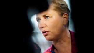 Mette Frederiksen llega para una reunión con el designado real Troels Lund Poulsen en Copenhague.