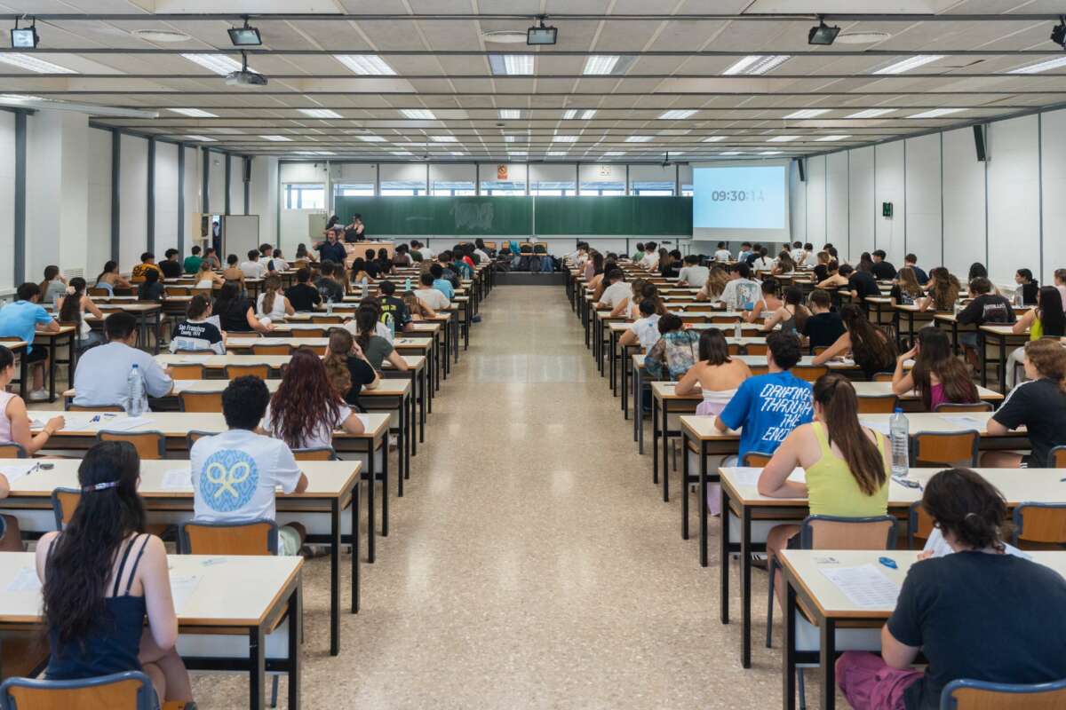 Convocatoria extraordinaria de la EBAU en Valencia en 2025. Foto: Europa Press.
